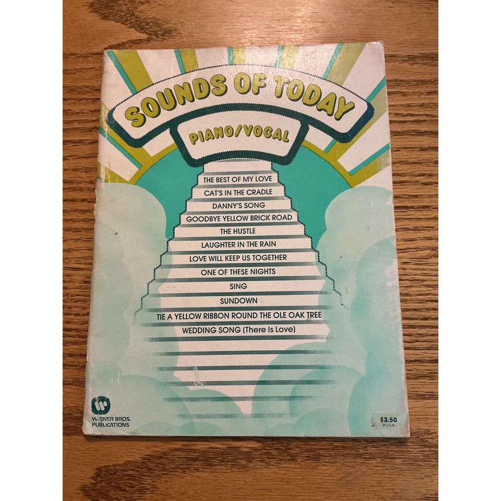 Vintage Sounds of Today Piano Vocal Sheet Music Songbook Warner Bros 70s Hits